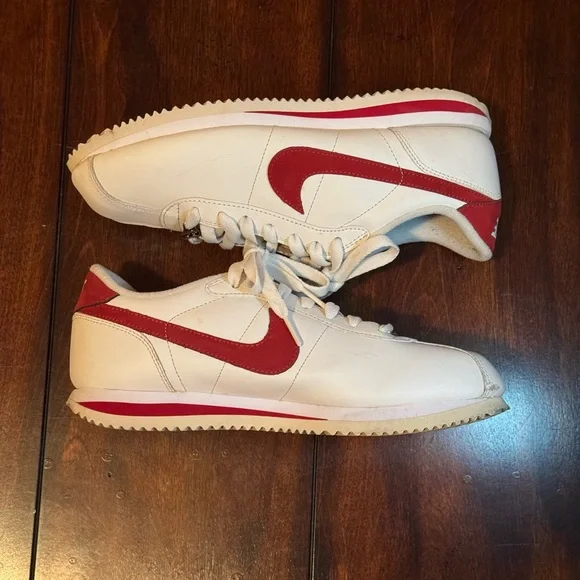 Nike Cortez White and Red Sneaker Men’s 7 (EUR 40) - Picture 7 of 10